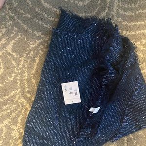 Blue sparkle blanket scarf